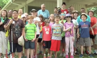 Thumbnail image of group of Advevnture Campers in a 2016 KCTV5 news piece