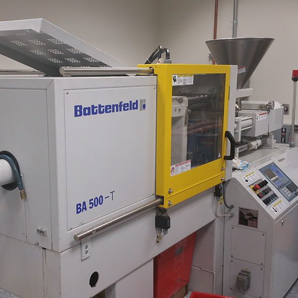 Image of one of our micro-molding machines