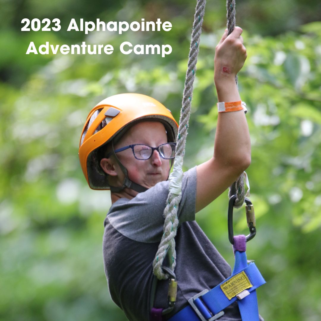 Image of Adventure Camper going down the zip line